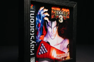 Shadow Box Tekken 3 cara A. Edición especial hecha a mano perfecta para coleccionistas retro y fans de Playstation 1.
