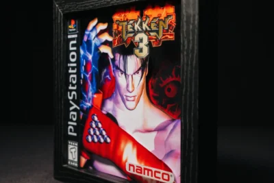 Shadow Box Tekken 3 Cara B. Edición especial hecha a mano perfecta para coleccionistas retro y fans de Playstation 1.
