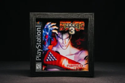 El Shadow Box Tekken 3. Edición especial hecha a mano perfecta para coleccionistas retro y fans de Playstation 1.