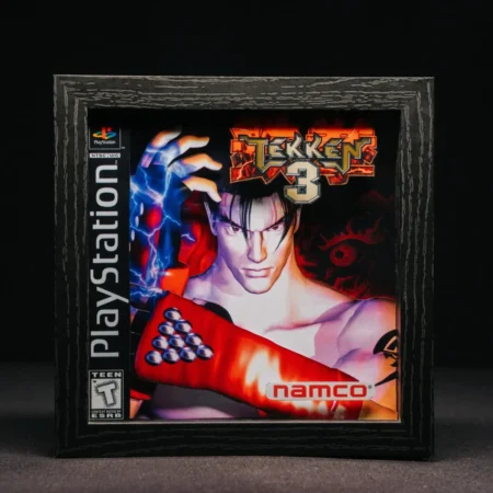 El Shadow Box Tekken 3. Edición especial hecha a mano perfecta para coleccionistas retro y fans de Playstation 1.