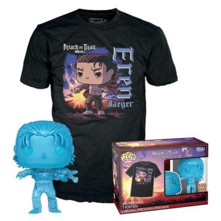 Set POP Tee Eren Jaeger Talla XL | Attack on Titan Exclusive Funko POP