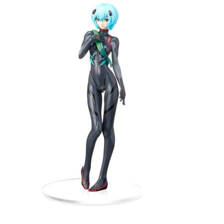 Figura de Rei Ayanami de Evangelion: 3.0+1.0 Thrice Upon a Time con base, tamaño 22cm.