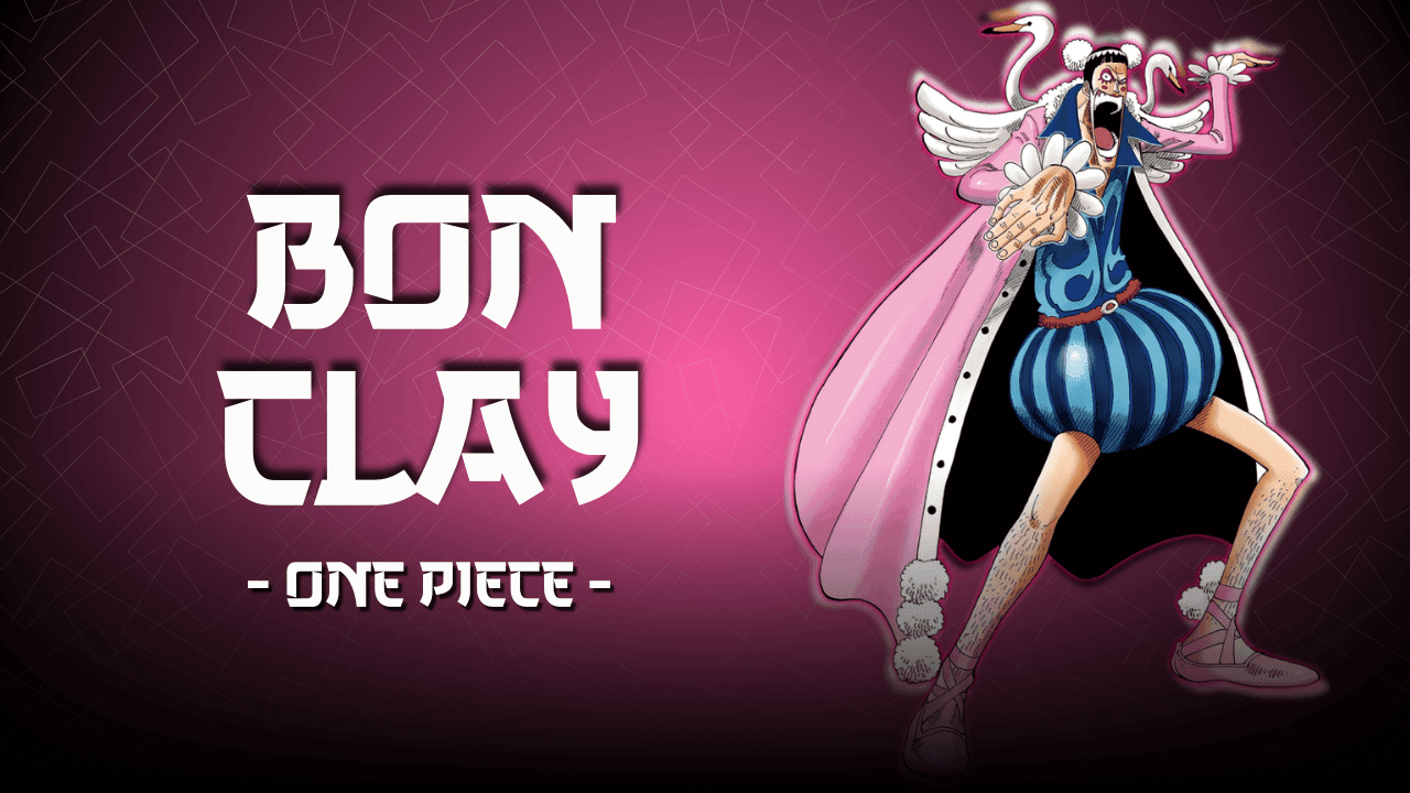 Bon Clay de One Piece realizando su icónica pose, personaje de Baroque Works conocido por su sacrificio y lealtad a Luffy