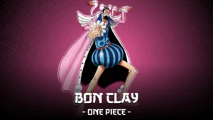 Bon Clay de One Piece realizando su icónica pose, personaje de Baroque Works conocido por su sacrificio y lealtad a Luffy