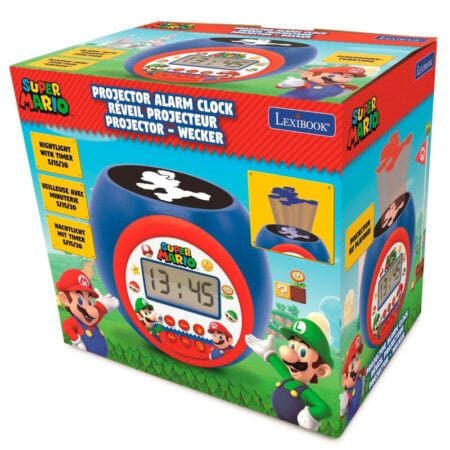 Reloj Despertador Super Mario Bros con Proyección | Nintendo | LEXIBOOK