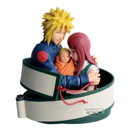 Figura Minato Namikaze, Naruto y Kushina | Naruto Shippuden | Banpresto 13cm