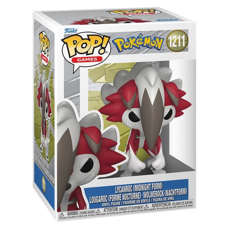 Figura Funko POP Lycanroc Midnight Form | Pokemon | Funko POP Vinyl